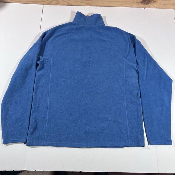 LL Bean Blue Fleece 1/4 Zip Light weight Pullover Sweater Men's Medium - Picture 7 of 7